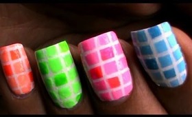 Color blocking nail polish designs for beginners to do at home Easy Striping tape Tutorial video DIY