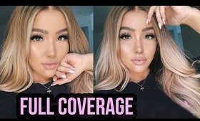 FULL COVERAGE FOUNDATION ROUTINE: Smooth Skin WITHOUT Facetune