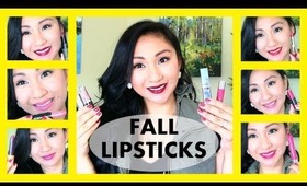 Top 10 FALL LIPSTICKS! Demos & Swatches!