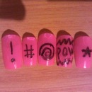 Pink Pow Nails