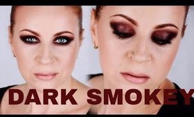 DARK BURGUNDY SMOKEY EYES