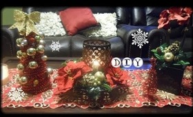 DIY Holiday Home Decorations + easy ideas with non home used centerpieces!