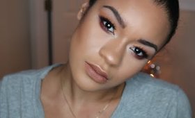 HOODED EYES l Gold Glitter Holiday Makeup Tutorial 2017