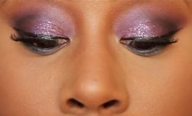 PURPLE GLITTER TUTORIAL bh cosmetics & Urban decay glitter!