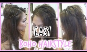 EASY Boho Braided Hair Tutorial │ Quick Hairstyle for Medium and Long Hair!