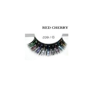 Red Cherry Shimmer & Feather Lashes - D602