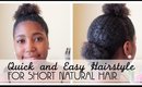 Quick & Easy Hairstyle for Short Natural Hair | Ponytail | Jessica Chanell