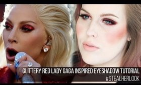 Glittery Red Lady Gaga Inspired Eyeshadow Tutorial #stealherlook collaboration with ipsy