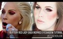 Glittery Red Lady Gaga Inspired Eyeshadow Tutorial #stealherlook collaboration with ipsy