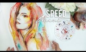 Speed Paint Watercolor Portrait by Carah Amelie