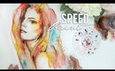 Speed Paint Watercolor Portrait by Carah Amelie
