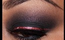 BLACK smokey eye with Red liner!!!!!
