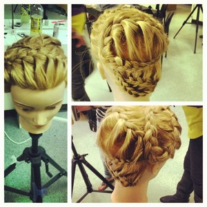 easy 3 section updo.