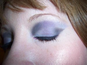 a faded, muted purple look
