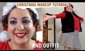 Christmas Makeup Tutorial and Outfit | Christmas Party