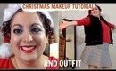 Christmas Makeup Tutorial and Outfit | Christmas Party