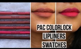 PAC Colorlock Lipliners New Shades | Review & Swatches on brown Indian skintone | Stacey Castanha