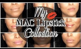 MY MAC LIPSTICK COLLECTION 2016 + SWATCHES | Medium Skin | NaturallyCurlyQ