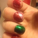 Bling bling christmas nails