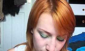 Blue/Green Eye Makeup Using Victorian Disco Cosmetics