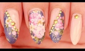 Easy Vintage nail art ft. Bornprettystore.com