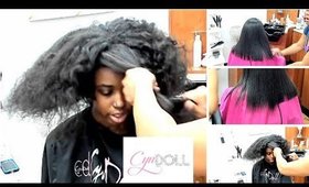 SILK PRESS ON THICK NATURAL HAIR!!!