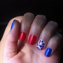 Fourth of July Simple Nails