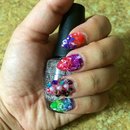 colorful acrylic nails 