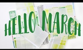 Hello March Plan with Me \\ Scribble Prints Co \\ Erin Condren Vertical