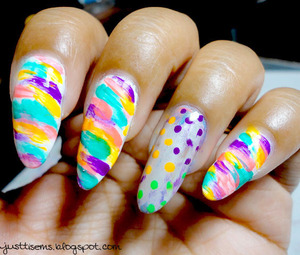 Summer time so hit off those neon polishes! http://justtisems.blogspot.com/2012/07/double-slap-those-nails-but-theyre-done.html
