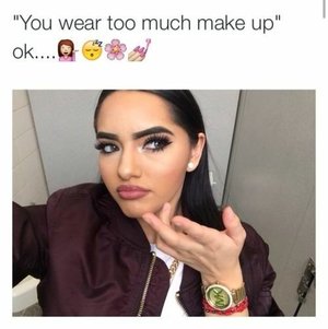 too much makeup