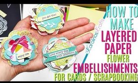 How to Make Embellishments for Cards, How to Make Paper Flower Embellishments