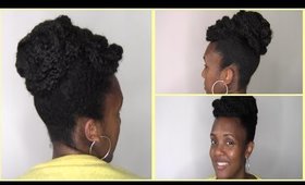 Twisted Faux Baun w/ Marley Hair | Natural Hair