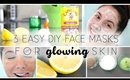 3 Easy DIY Face Masks ♡ For GLOWING Skin!