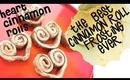 How to make Heart Cinnamon Rolls & Best Frosting EVER