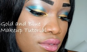 Gold and Blue Makeup Tutorial