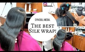 Silk Wrap on natural hair!! (Long hair)