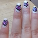 galaxy hearts nail art 