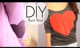 Make A Cute Red Heart & Elbow Patch Sweater {Easy} How To DIY