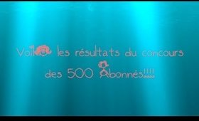 Résultats Concours des 500 Abonnés ++++! Enjoy! / Miss coquelicot