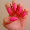 Matte hot pink nails
