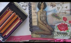 Shopping bag junk journal page