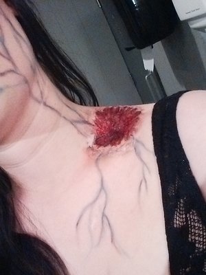 Zombie bite makeup