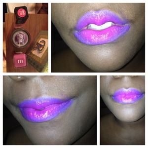 Purple ombré lips 
All from drugstore brands