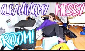 DEEP CLEANING MY MESSY ROOM !!