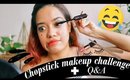 Chopsticks Makeup Challenge + Answering Your Questions 😂