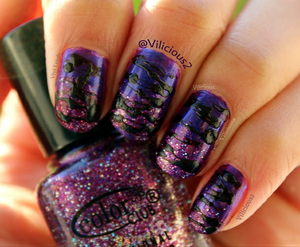 Purple Sugar Spun Nail Art 2 | Vinnae H.'s (Vilicious) Photo | Beautylish