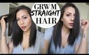 Get Ready With Me // STRAIGHT HAIR ROUTINE