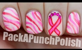 Breast Cancer Awareness Month Nail Art Tutorial