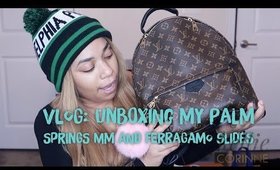Vlog: Unboxing my Louis Vuitton Palm Spring MM and Ferragamo Pool Slides